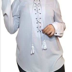 Baby blue blouse. Really cute. perfect condition